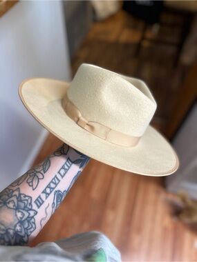 Lack of Color Ivory Rancher Wool Fedora Hat | Medium 57cm | 100% Australian Wool